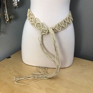 Custom Braided & Woven Macramé Fringed Belt -  Gypsy Core Coastal Cowgirl
